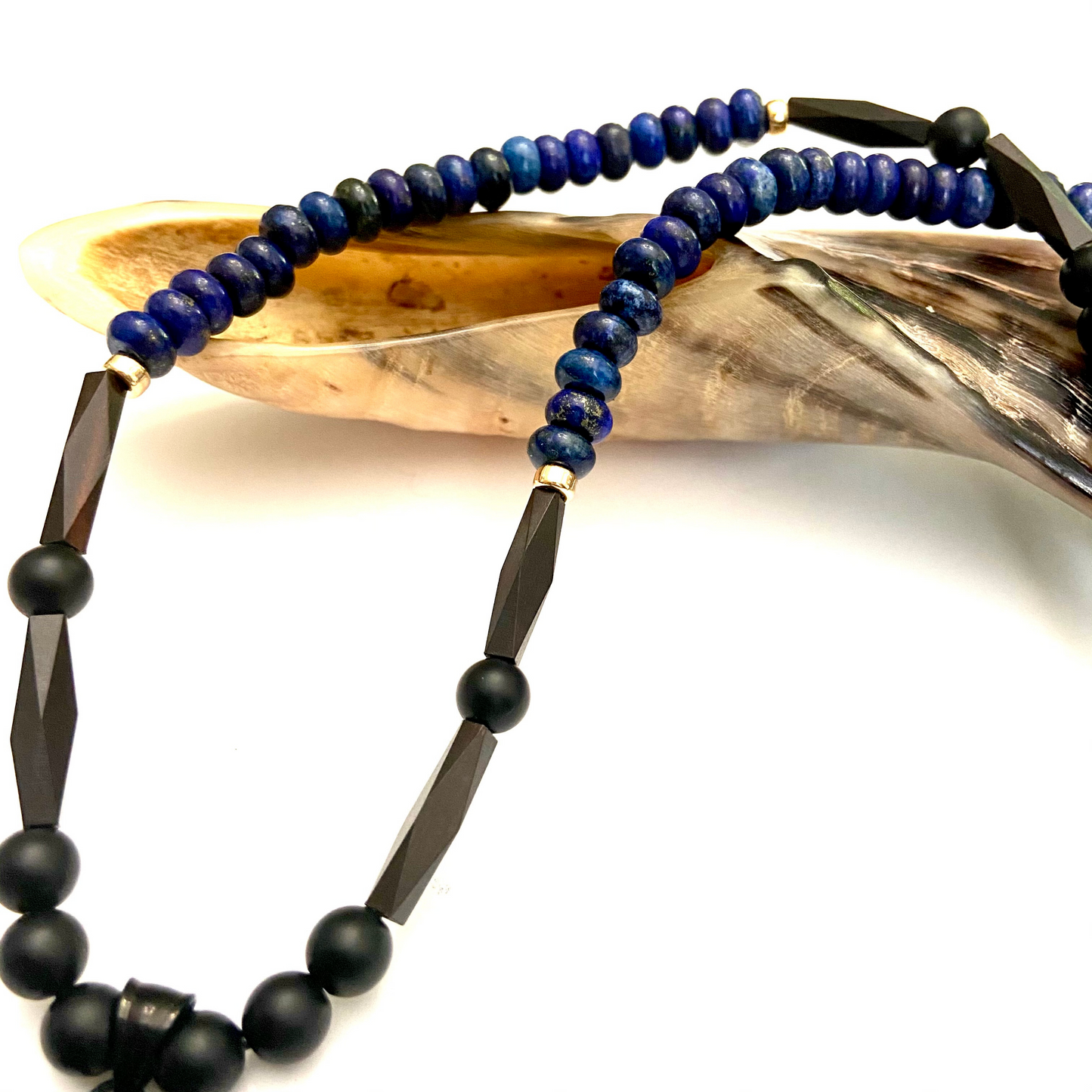 Blue Lapis Lazuli Stone Lion Head Necklace Chaka Beads
